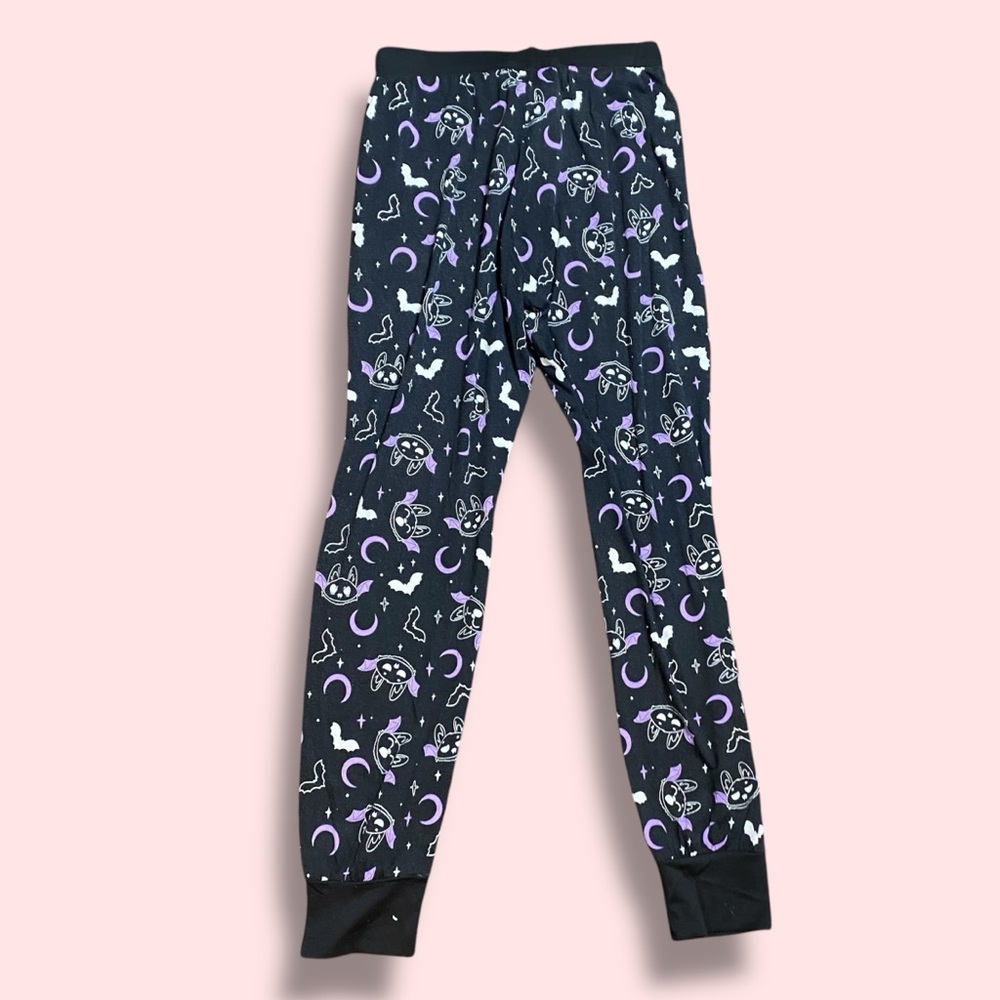 Killstar Batty Black Purple Moon AOP Jogger Lounge Pajama Pants Size Small - Picture 6 of 7